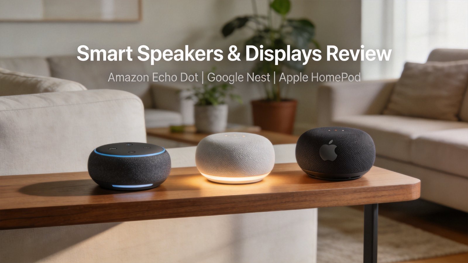 Smart speaker comparison Echo Nest HomePod